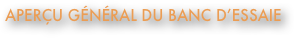 Aperçu général du banc d’essaie